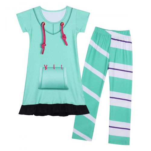  YiZYiF Kids Girls Short Sleeve Drawstring Tunic Top and Leggings Cosplay Costumes