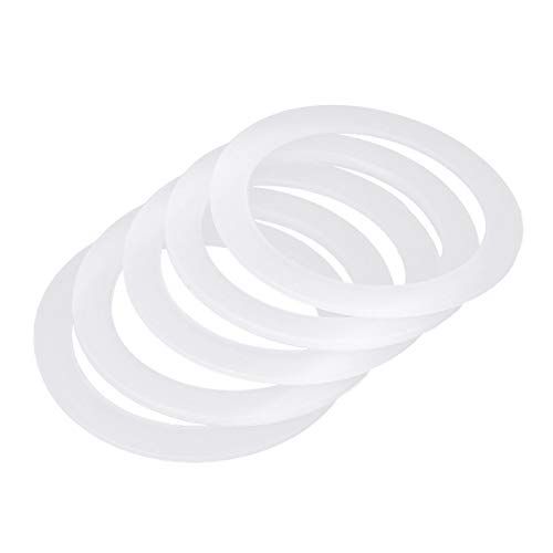  YiZYiF 5Pcs Brew Head Gasket Seal for Espresso Coffee Machine Replacement Gaskets Washers Sealing Rings Compatible with 1/2/3/6/9/12-Cup Moka Express Pots White 1 Cup