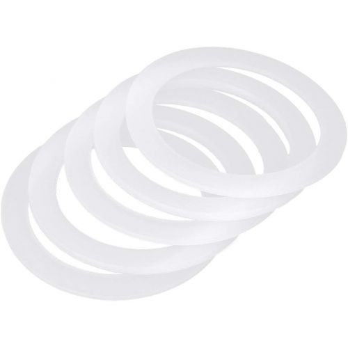  YiZYiF 5Pcs Brew Head Gasket Seal for Espresso Coffee Machine Replacement Gaskets Washers Sealing Rings Compatible with 1/2/3/6/9/12-Cup Moka Express Pots White 1 Cup
