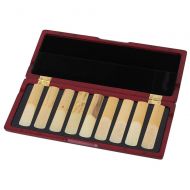Yibuy Strong Clarinet Reed Box for 10 Reeds with Magnetic Closure Mahogany Color Solid Wood