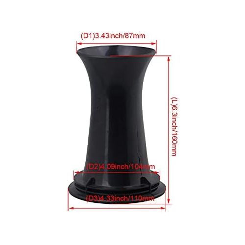  Yibuy 100mm Black Plastic Subwoofer Bass Reflex Tube for 6.5 8 Speaker