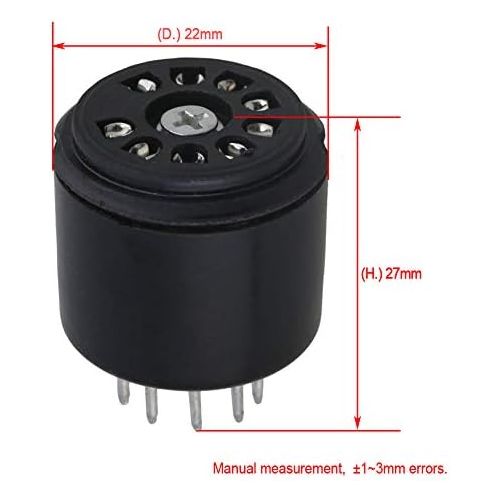  [아마존베스트]Yibuy 12AX7 2.7 x 2.27 cm Bakelite 9 Pin Audio Pipe Amplifier Black (Pack of 4)