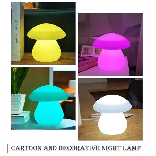  Yicana Night Lights for Kids and Adults, Bedside Lamp for Breastfeeding,Safe Nursery Night Light, 4 Lighting Modes 16 RGB,Rechargeable Mood Lighting Lamp,Remote Control Color Change.(Mush