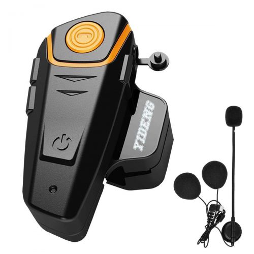  Yideng Bluetooth for Motorcycle Helmet Headset Wireless Intercom Interphone BT-S2 Walkie-Talkie Supports FM Radio GPS Voice Command Music Hands-Free up to 3 Riders Communication in