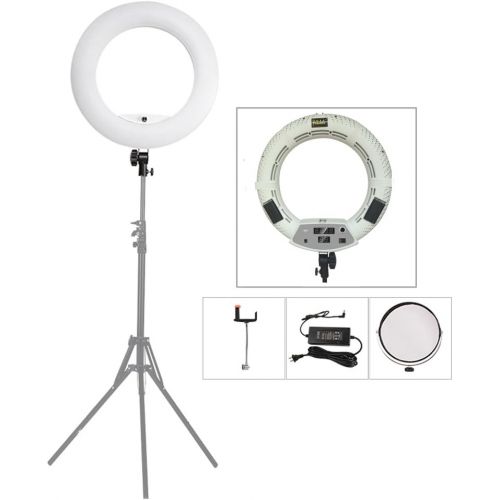  Yidoblo 96W 18 480 LED Ring Light Kit with Makeup Mirror,Tripod Stand,Camera Phone Holder and Bag,Bicolor Continuous Lighting for Photo Studio Video Portrait Film Selfie Youtube Ph