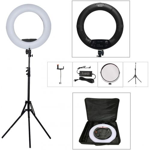  Yidoblo 96W 18 480 LED Ring Light Kit with Makeup Mirror,Tripod Stand,Camera Phone Holder and Bag,Bicolor Continuous Lighting for Photo Studio Video Portrait Film Selfie Youtube Ph