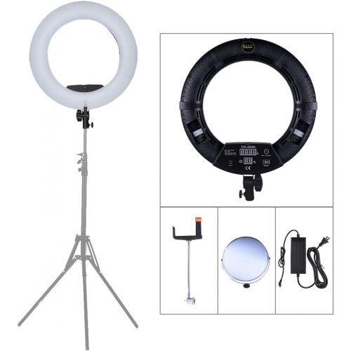  Yidoblo 96W 18 480 LED Ring Light Kit with Makeup Mirror,Tripod Stand,Camera Phone Holder and Bag,Bicolor Continuous Lighting for Photo Studio Video Portrait Film Selfie Youtube Ph