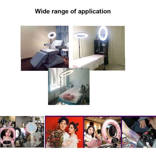  Yidoblo 96W 18 480 LED Ring Light Kit with Makeup Mirror,Tripod Stand,Camera Phone Holder and Bag,Bicolor Continuous Lighting for Photo Studio Video Portrait Film Selfie Youtube Ph