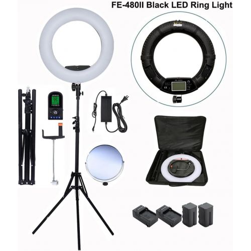  Yidoblo 96W 18 480 LED Ring Light Kit with Makeup Mirror,Tripod Stand,Camera Phone Holder and Bag,Bicolor Continuous Lighting for Photo Studio Video Portrait Film Selfie Youtube Ph