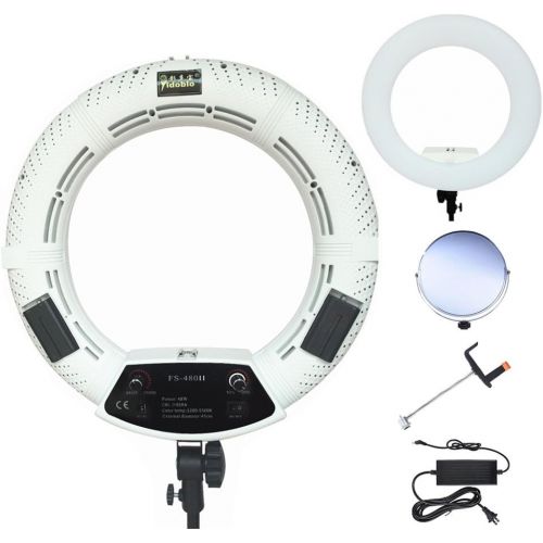  Yidoblo 96W 18 480 LED Ring Light Kit with Makeup Mirror,Tripod Stand,Camera Phone Holder and Bag,Bicolor Continuous Lighting for Photo Studio Video Portrait Film Selfie Youtube Ph