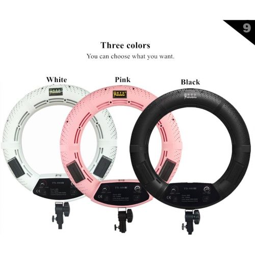  Yidoblo Bicolor 96W LED Ring Light Kit with Stand for Photo Studio Video Portrait Film Selfie Youtube Photography Continuous Lighting With Remote, PhoneCamera Holder, Makeup Mirro