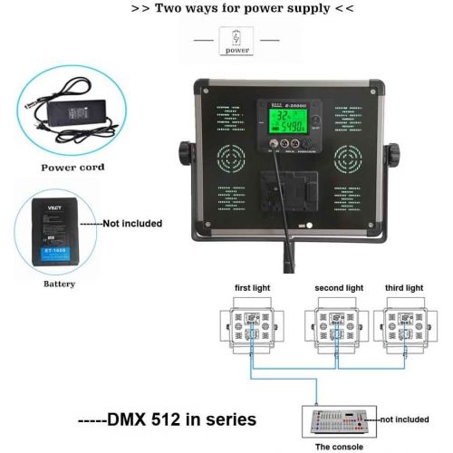  Yidoblo Idobol D-2000II Bi Color High Power 1724 LED Continuous Photography Lighting Panel, 140W 11000 Lumen Photo Studio Video Film Light With Barndoors, DMX Compatible