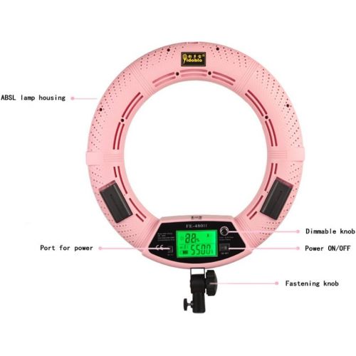  Yidoblo 96W 18 LED Ring Lights Kit FD-480 with Makeup Mirror,Light Stand,Camera Phone Holder & Carrying Bag,Dimmable Bi-Color Lighting for Photo Studio Video Portrait Film Selfie Y