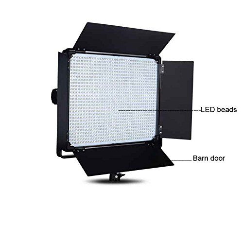  Yidoblo Idobol D-2000 High Power 1724 LED Continuous Lighting, 140W 11000 Lumen Studio Video Photography Light Panel with Barndoor and Filters, DMX Compatible