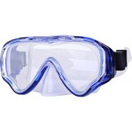 Yiiciovy Kids Snorkel Mask Swim Diving Mask Goggles, Anti-Fog 180° Clear Panoramic View Face, Swimming Goggles with Nose Cover Scuba Diving Snorkeling Mask for Youth Children Boys