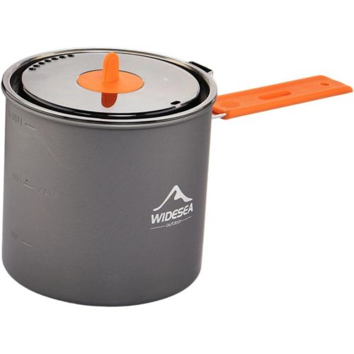  YIJU Camping Pot with Foldable Handle 1.6L Anodized Aluminum Pot Portable Camping Cookwear for Outdoor, Backpacking, Hiking