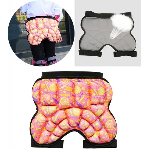  YIJU 3D Padded Hip Protection Shorts Butt Guard Pad for Skate Snowboard Tailbone Protection Kids