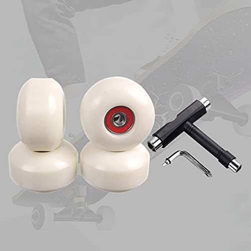  YIJU Skateboard Wheels 52x32mm with Bearings and Installed Repair Wrench Tool Quad Skates Indoor Skateboard Wheel Bearing