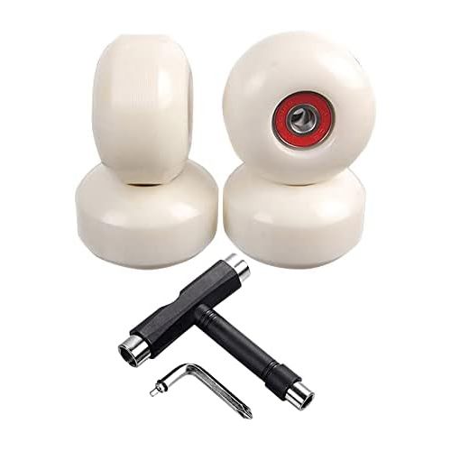  YIJU Skateboard Wheels 52x32mm with Bearings and Installed Repair Wrench Tool Quad Skates Indoor Skateboard Wheel Bearing