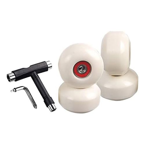  YIJU Skateboard Wheels 52x32mm with Bearings and Installed Repair Wrench Tool Quad Skates Indoor Skateboard Wheel Bearing