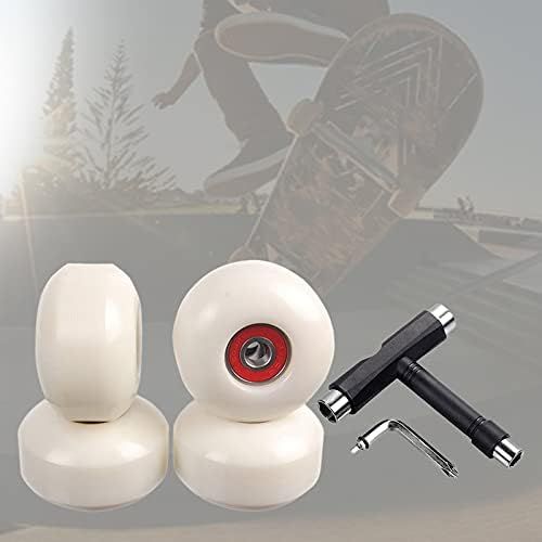  YIJU Skateboard Wheels 52x32mm with Bearings and Installed Repair Wrench Tool Quad Skates Indoor Skateboard Wheel Bearing