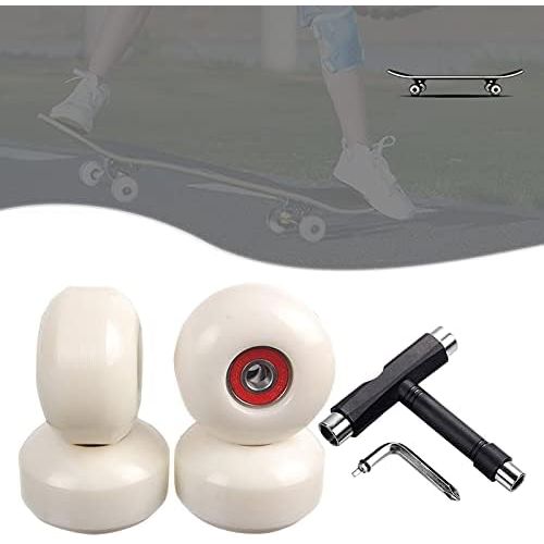  YIJU Skateboard Wheels 52x32mm with Bearings and Installed Repair Wrench Tool Quad Skates Indoor Skateboard Wheel Bearing