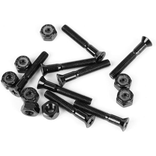  YIJU 8X Skateboard Truck Screws 1.5/1.75/2/2.5 Longboard Mounting Bolts Nuts Install Hardware and 2pcs Riser Rise Shock Pad Accessories