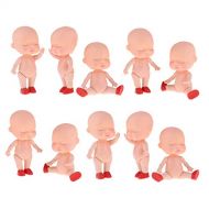 Yiju Reborn Supplies Mini Baby Dolls Nude Shower Doll Dollhouse Family Figures