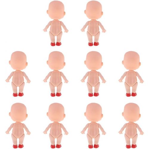  Yiju Reborn Supplies Mini Baby Dolls Nude Shower Doll Dollhouse Family Figures