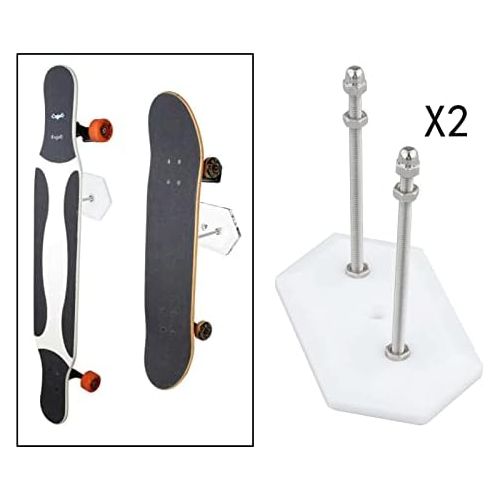  YIJU Acrylic Skateboard Wall Mount Longboard Skis Skate Board Organizer Living Room Garage Snowboard Rack Display Holder