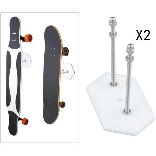  YIJU Acrylic Skateboard Wall Mount Longboard Skis Skate Board Organizer Living Room Garage Snowboard Rack Display Holder