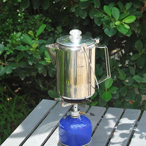  YIJU Camping French Press, Outdoor Coffee Maker Cup, Cooking Pot, Multi Functional Travel Mate, Portable, Applicable Gas and Wood Burning Stove