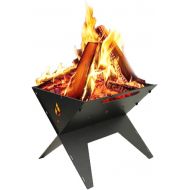 Yikda Folding Campfire Grill, Camping Fire Pit, Portable Backyard Natural Wood Burning Bonfire Stove Large，Portable Camping Grill ，Outdoor Backpacking Hiking BBQ
