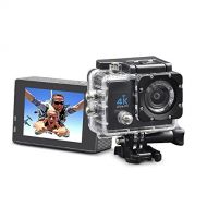 Yikoo 4k action camera wifi underwater camera digital waterproof sports camera 1080P/60fps with 2.4G remote control and 70-170 wide angle lens for kids,drone,snorkeling,helmets,bike,divi