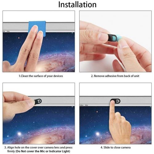  [아마존베스트]Yilador Webcam Cover (6 Pack) Allinko 0.03 inch Ultra Thin Laptop Camera Cover Slide for Computer MacBook Pro/Air iMac iPhone Cell Phone PC Tablet Notebook Surface Pro Echo Show Camera Blo