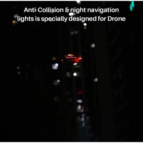  Yiliwit ULANZI DR-01 ULANZI Drone Light for DJI Marvic 2 Pro Night Fly Visible RGB Drone Accessories, 3 Mode Anti-Collision Strobe Lighting 250mAh Rechargeable