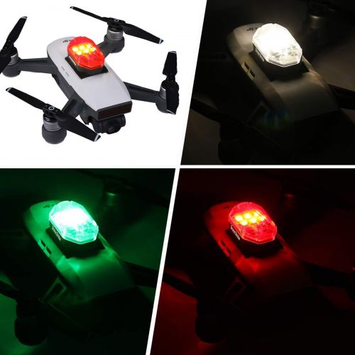  Yiliwit ULANZI DR-01 ULANZI Drone Light for DJI Marvic 2 Pro Night Fly Visible RGB Drone Accessories, 3 Mode Anti-Collision Strobe Lighting 250mAh Rechargeable