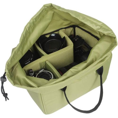  Yimidear Camera Bag Waterproof Shockproof Partition Padded, SLR DSLR Insert Protection Case with Top Handle for DSLR Shot Lens Or Flash Light (L)