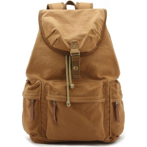 Yimidear Camera Canvas Backpack,DSLR SLR Camera Shoulder Bags Backpack With Waterproof Cover And Inner Tank Bag for Sony Canon Nikon Olympus (Khaki)