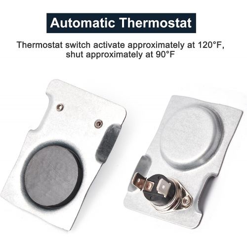  Yiming Magnetic Thermostat Switch for Fireplace Blower Fan, Wood Stove, Gas Log Fireplace, Circuit On At 120°F and Off At 90°F.
