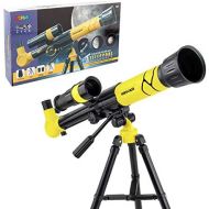 [아마존베스트]-Service-Informationen Yingzhi Childrens telescope 60 mm lens and 300 mm focal length telescope for astronomy with 20X/30X/40X eyepiece, finder scope and adjustable tripod, astronomical telescope for beg