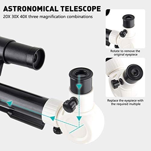  [아마존베스트]-Service-Informationen Yingzhi Childrens telescope 60 mm lens and 300 mm focal length telescope for astronomy with 20X/30X/40X eyepiece, finder scope and adjustable tripod, astronomical telescope for beg