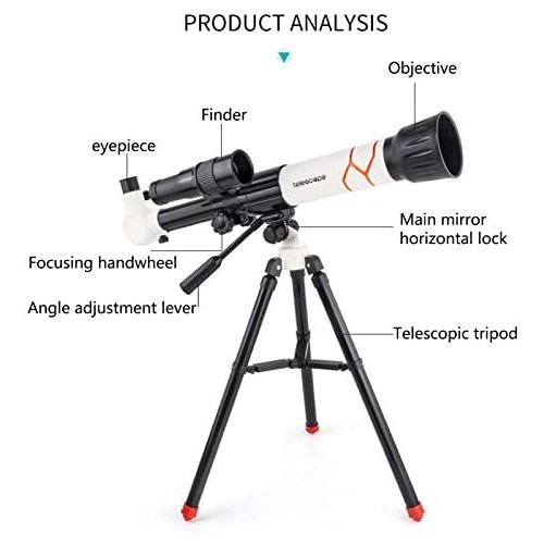  [아마존베스트]-Service-Informationen Yingzhi Childrens telescope 60 mm lens and 300 mm focal length telescope for astronomy with 20X/30X/40X eyepiece, finder scope and adjustable tripod, astronomical telescope for beg