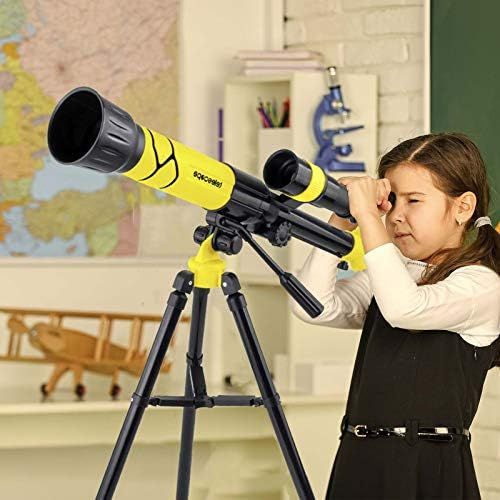  [아마존베스트]-Service-Informationen Yingzhi Childrens telescope 60 mm lens and 300 mm focal length telescope for astronomy with 20X/30X/40X eyepiece, finder scope and adjustable tripod, astronomical telescope for beg