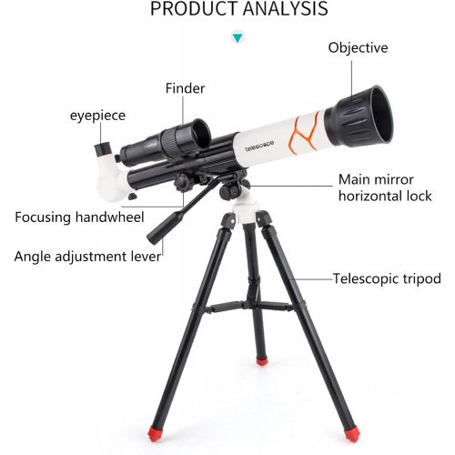  [아마존베스트]-Service-Informationen Yingzhi Childrens telescope 60 mm lens and 300 mm focal length telescope for astronomy with 20X/30X/40X eyepiece, finder scope and adjustable tripod, astronomical telescope for beg