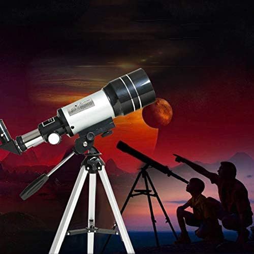  [아마존베스트]-Service-Informationen Yingzhi Astronomical telescope, 70 mm aperture and 300 mm focal length HD refractor telescope, 15 x 150 x magnification with adjustable tripod, ideal for children and beginners adu