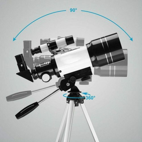  [아마존베스트]-Service-Informationen Yingzhi Astronomical telescope, 70 mm aperture and 300 mm focal length HD refractor telescope, 15 x 150 x magnification with adjustable tripod, ideal for children and beginners adu