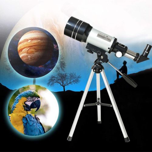  [아마존베스트]-Service-Informationen Yingzhi Astronomical telescope, 70 mm aperture and 300 mm focal length HD refractor telescope, 15 x 150 x magnification with adjustable tripod, ideal for children and beginners adu