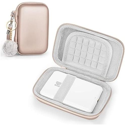  Yinke Case for Kodak Step Mini Printer/Kodak Mini 2 HD/Kodak printomatic,Travel Carry Case Protective Cover (Rose Gold)