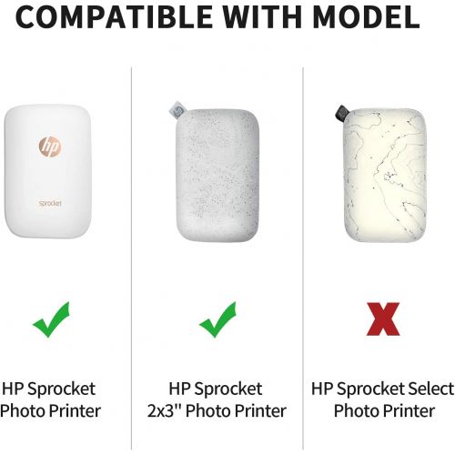  Yinke Case for HP Sprocket Portable Photo/Canon Ivy CLIQ/Kodak Mini 2 HD/Polaroid Snap/Zip Mobile 2x5 Photo and Video Printer, Travel Carry Case Protective Cover